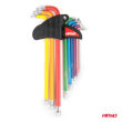 Klucze TORX extra długie zestaw imbusy zestaw 9 szt. S2 AMIO-04301 - 3
