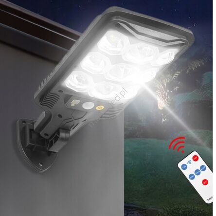 Lampa solarna zewnętrzna cob uliczna z czujnikiem ruchu i zmierzchu + pilot
