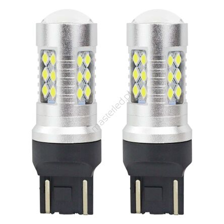 Żarówki LED CANBUS 3030 24SMD T20 7443 W21/5W White 12V 24V AMIO-02126