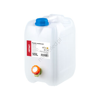 Kanister zbiornik plastikowy na wodę z kranem 10L biały AMIO-05143