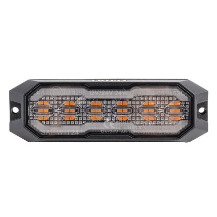 Lampa ostrzegawcza obrysowa pomarańczowa z funkcją świateł cofania LED R65 R148 12V 24V 24W AMIO-04862