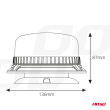 Lampa ostrzegawcza błyskowa kogut 36 LED magnes R65 R10 12V 24V W03m AMIO-02295 - 6