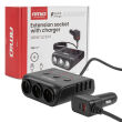 Rozgałęźnik gniazda zapalniczki z ładowarką 4xUSB-A QC3.0 PD 3.0 180 W AMIO-04835 - 9