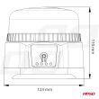 Bezprzewodowa lampa ostrzegawcza kogut LED z pilotem R65 R10 12V 24V AMIO-03932 - 9