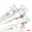 Opaski zaciskowe białe 3.6×150mm 100 szt. AMIO-04308 - 3