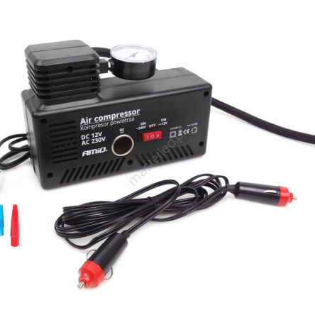 Kompresor samochodowy pompka 12V 230V ACOMP-13 AMIO-02188