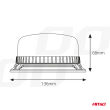 Lampa ostrzegawcza błyskowa kogut 36 LED śruby R65 R10 12V 24V W03b AMIO-02296 - 6