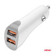 Ładowarka samochodowa 2x USB-A 2.1A AMIO-03874 - 3