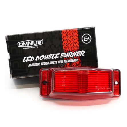 OMINUS - Lampka Double Burner LED 24V czerwona/pomarańczowa/biała/pomarańczowa bezbarna