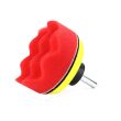 Zestaw gąbek do polerowania gąbki polerskie 9 el.+ dysk 80 mm + adapter M14 AMIO-02647 - 3