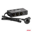 Rozdzielacz rozgałęźnik trójnik zapalniczki + woltomierz ładowarka USB USB-C 12V 24V AMIO-03781 - 2
