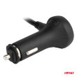 Rozdzielacz rozgałęźnik trójnik zapalniczki + woltomierz ładowarka USB USB-C 12V 24V AMIO-03781 - 3