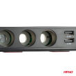 Rozdzielacz rozgałęźnik trójnik zapalniczki + woltomierz ładowarka USB USB-C 12V 24V AMIO-03781 - 8