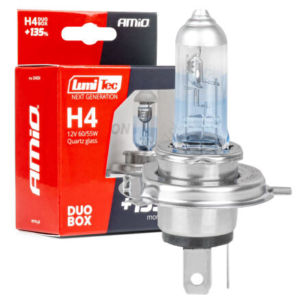 Żarówki halogenowe H4 12V 60/55W LumiTec NEXT GENERATION +135% DUO AMIO-04404
