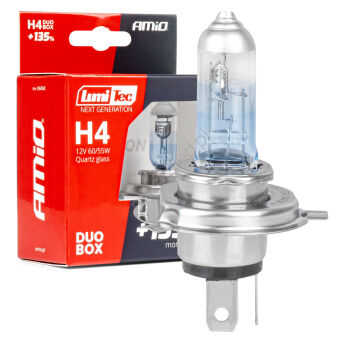 Żarówki halogenowe H4 12V 60/55W LumiTec NEXT GENERATION +135% DUO AMIO-04404