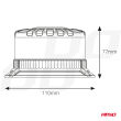 Lampa ostrzegawcza błyskowa kogut LED W28B 12V 24V AMIO-04109 - 4