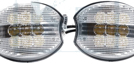 Komplet lamp roboczych LED, 45W, rozproszonych, owalnych do John Deere