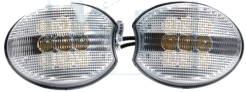 Komplet lamp roboczych LED, 45W, rozproszonych, owalnych do John Deere