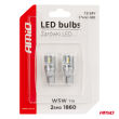 Żarówki LED STANDARD T10 W5W 2x1860 SMD White 12V 24V AMIO-03719 - 5