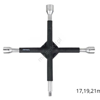 Klucz krzyżakowy gumowany 17 mm 19 mm 21 mm 1/2" AMIO-02402