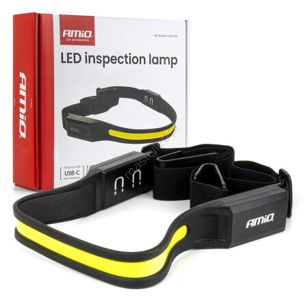 Magnetyczna lampa robocza COB z elastycznym pasem 4000mAh AMIO-04941