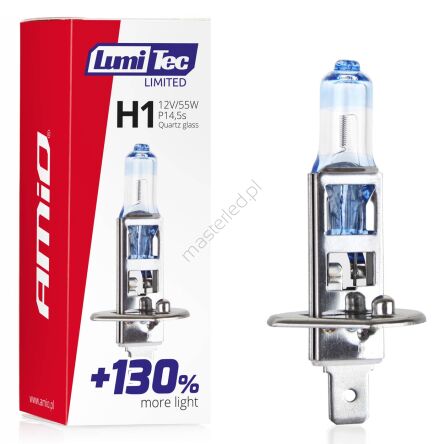 Żarówka halogenowa H1 12V 55W LumiTec LIMITED +130% AMIO-02130