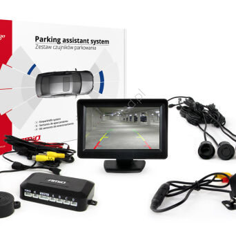 Zestaw czujników parkowania TFT01 4,3" z kamerą HD-315-LED 4 sensory czarne