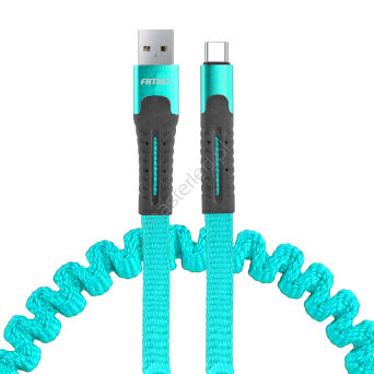 Kabel USB USB-C sprężynujący 1.2 m UC-14 AMIO-02531