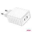 Ładowarka sieciowa Quick Charge 35W 2x USB-C 100-240V AMIO-04288 - 3
