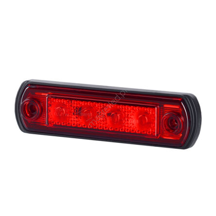 Obrysówka LED czerwona na podstawie gumowe LD 945 12/24V