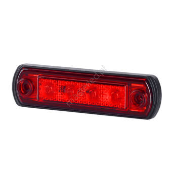 Obrysówka LED czerwona na podstawie gumowe LD 945 12/24V