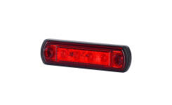 Obrysówka LED czerwona na podstawie gumowe LD 945 12/24V