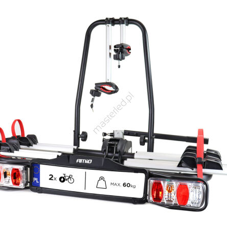Bagażnik rowerowy samochodowy na hak - E-Bike - 2 rowery TBC-02/2 AMIO-02585