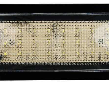 Prostokątna lampa wewnętrzna, czarna, 12V