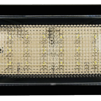 Prostokątna lampa wewnętrzna, czarna, 12V