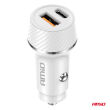 Ładowarka samochodowa USB-A + USB-C 20W AMIO-03878 - 2