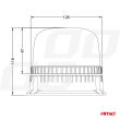 Lampa ostrzegawcza błyskowa kogut 24 LED W25B 12V 24V AMIO-03341 - 6