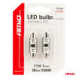 Żarówki LED CANBUS Festoon C5W 2SMD 3838 39mm White 12V 24V AMIO-04249 - 5