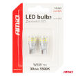 Żarówki LED CANBUS T10 W5W 30SMD 2016 White 12V 24V AMIO-04233 - 5