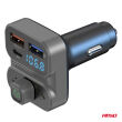 Transmiter samochodowy FM 2×USB-A 1×USB 12V 24V AMIO-04649 - 6