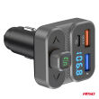 Transmiter samochodowy FM 2×USB-A 1×USB 12V 24V AMIO-04649 - 8