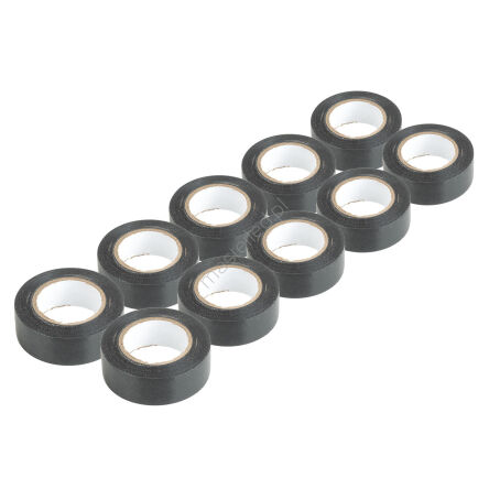 Taśmy izolacyjne PVC zestaw 10szt. czarne 19mm x 20m x 0.13mm AMIO-04844