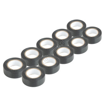 Taśmy izolacyjne PVC zestaw 10szt. czarne 19mm x 20m x 0.13mm AMIO-04844