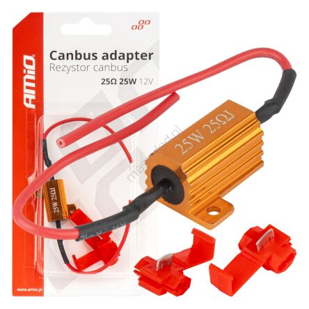 Rezystor CANBUS opornik do żarówek LED 25ohm 25W AMIO-04093