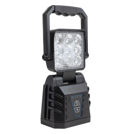 Lampa robocza przenośna biała z funkcją lampy ostrzegawczej 15W (BATT) AMIO-04865