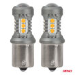 Żarówki LED STANDARD BAU15S PY21W 2x1860SMD 3030 15SMD pomarańczowe 12V 24V AMIO-05002 - 2