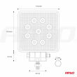 Lampa robocza LED szperacz AWL03 9 LED 12V 24V AMIO-01614 - 12