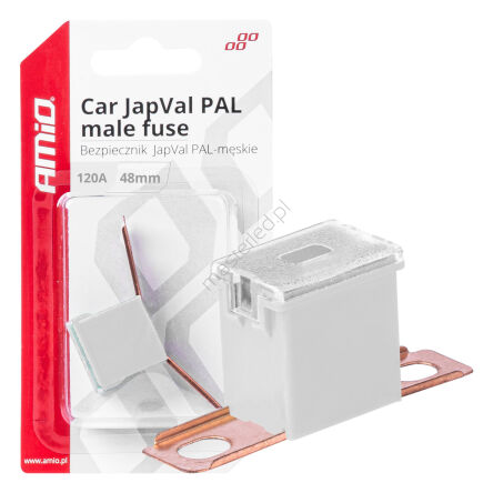 Bezpiecznik samochodowy JAPVAL PAL męski 48mm 120A AMIO-03425