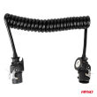 Przewód spiralny naczepy TIR 2x 15 PIN 5m 24V AMIO-04382 - 2