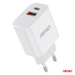 Ładowarka sieciowa PRO-09 USB + USB-C 20W Quick Charge 230V AMIO-02935 - 2